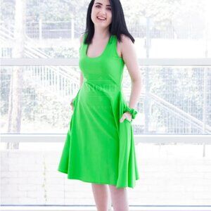 Elhoffer Design Knee Length Dress Showtime Green M NEW
